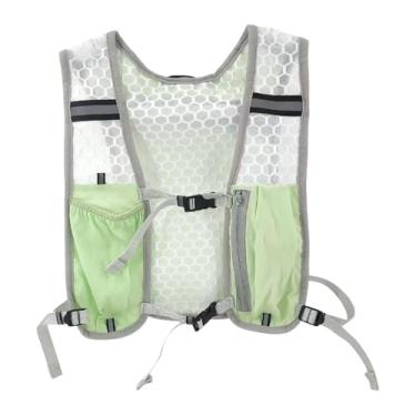 Imagem de Generic Mochila de hidratação para corrida, colete com reservatório de água, mochila para uso diário, de hidratação com faixa refletora para ciclismo, Verde