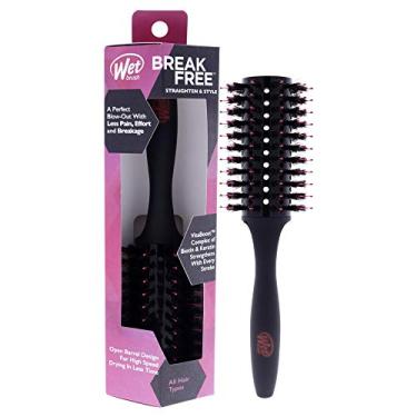 Imagem de Wet Brush Escova redonda alisada e penteada – para todos os tipos de cabelo – Um sopro perfeito com menos dor, esforço e quebra – Design de barril aberto para secagem de alta velocidade em menos tempo