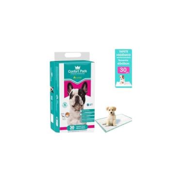 Imagem de Tapete Higiênico Super Absorvente para Cães, 60x55cm, 30 Unidades, com Gel Superabsorvente e Barreira Anti-Vazamento, Tecnologia Americana e Japonesa