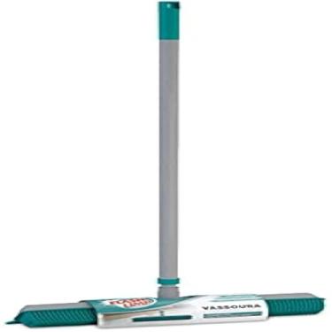 Imagem de Vassoura de limpeza com microfibra, facil, eficiente, pisos, limpa, leve, resistente, praticavel, azul