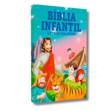 Imagem de Bíblia Infantil Ilustrada: Letras Grandes Capa Almofadada