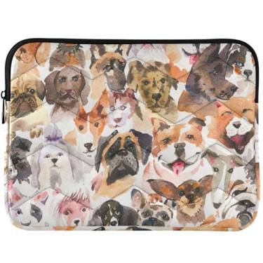 Imagem de Linda capa para laptop de cachorro em aquarela fofa, capa moderna para notebook universal, 14, capa para laptop 13