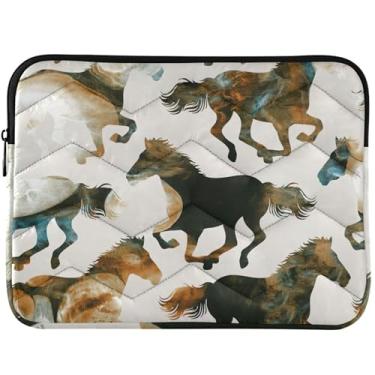 Imagem de Capa para notebook personalizada animal tie dye cavalo bufante capa para notebook universal 13-14 polegadas para laptop, capas e capas para MacBook Air 13 polegadas