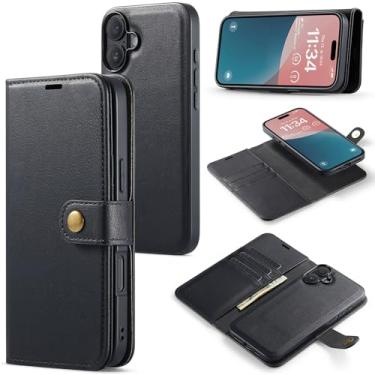 Imagem de Asuwish Capa de telefone para iPhone 17 16.0 cm carteira magnética destacável com protetor de tela de vidro temperado flip porta-cartão slot bolsa celular i Phone17 i17 17 capa feminina homens meninas