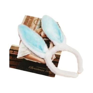 Imagem de Tiara De Orelhas De Coelho De Pelúcia Unissex Para Festas, Apresentaçõ