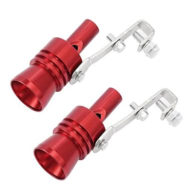 Imagem de CO005 2 peças Liga de Alumínio Universal Turbo Apito, Tubo Silenciador de Escape de Som Turbo Apito Criador de Rugido de Carro, Apito de Cauda de Carro Apito Simulador de Ponta de Válvula de Sopro de Carro Apito (Vermelho_L_2pcs)