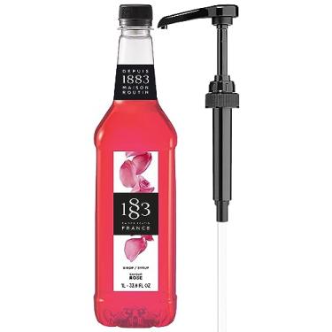 Imagem de little squirt syrup pump Xarope De Rosas 1883 Com Bomba Para Bebidas Quentes E Frias - 1 Litro 33,8 Onças