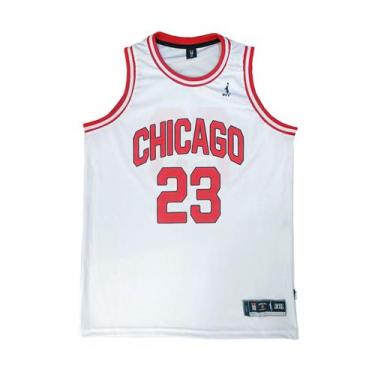 Imagem de Regata Basquete Masculina M10 Classic Chicago 23, Branco
