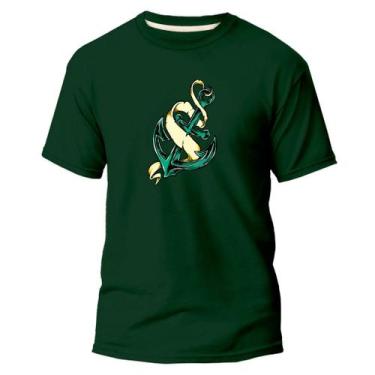 Imagem de Camiseta Algodão Premium Estampa Digital Âncora Verde Lisa - Pavesi, V