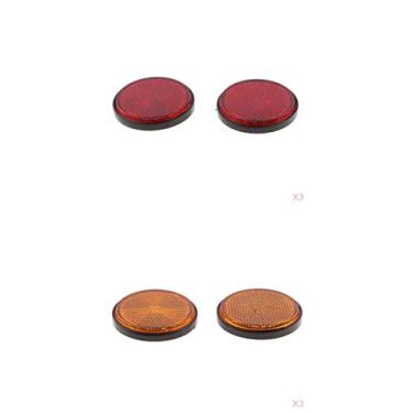 Imagem de NITAGO Conjunto de 12 Refletores Redondos Universais para Motocicletas, Quadriciclos E Bicicletas.