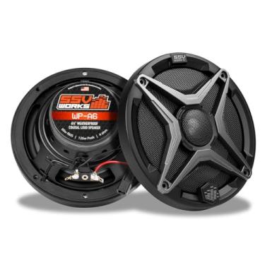 Imagem de SSV Works Alto-falantes esportivos náuticos de 16,5 cm | Coaxial bidirecional de 120 W 4 Ohm | Atualização de áudio à prova de intempéries para UTV, ATV, barco, jipe, trailer e off-road – WP-A6 (par)