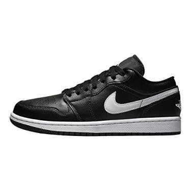 Imagem de Nike T nis de basquete feminino Air Jordan 1 Low UNC, Preto/branco e preto, 9