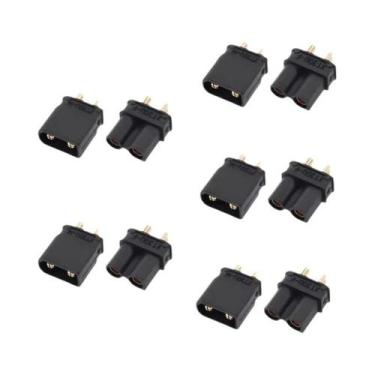 Imagem de Conectores Bullet XT30 XT-30U Macho E Fêmea Amarelo E Preto, 5 Pares P