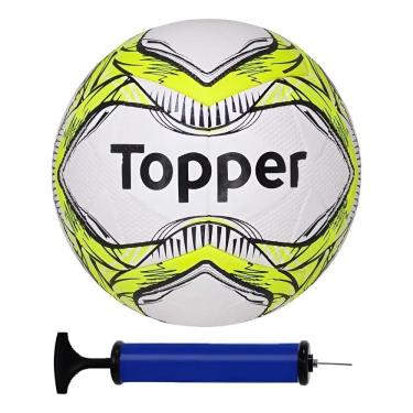 Imagem de Bola De Futebol Campo Topper + Bomba De Ar Amarelo