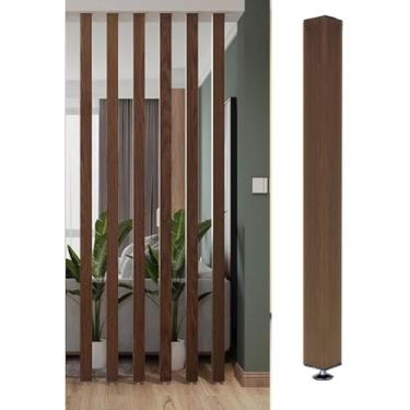 Imagem de Divisória de madeira para sala de estar, escritório, decoração de restaurante - Divisória elegante do chão ao teto (225 cm)