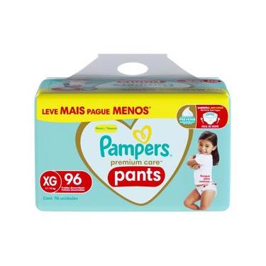Imagem de Fralda Descartável Infantil Pampers Pants Premium Care XG Pacote 96 Unidades Leve Mais Pague Menos