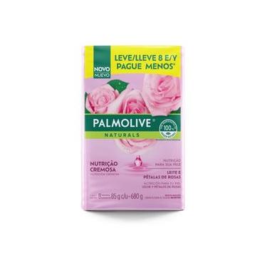 Imagem de Sabonete em Barra Palmolive Naturals Nutrição Cremosa Leite e Pétalas de Rosa 85g
