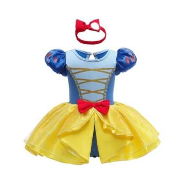 Imagem de Macacão Infantil De Princesa Para Meninas Com Faixas Para a Cabeça, Ro