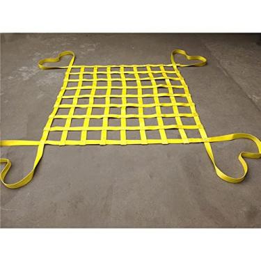 Imagem de Escada de rede de carga de escalada – Rede plana de nylon resistente para elevação de segurança, rede de porta traseira, resistência à corrosão - ideal para carregar e descarregar mercadorias