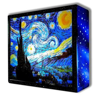 Imagem de Luminária Abajur Noite Estrelada de Van Gogh Arte Decoração - Sirius G