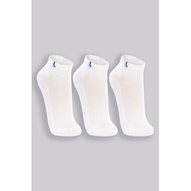 Imagem de Kit 3 Pares de Meia Soquete Cano Baixo Lupo 3225 Cor:Branco, M