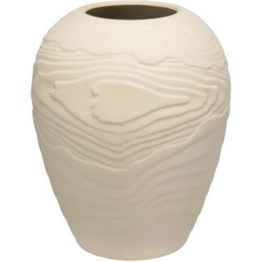 Imagem de VASO DECORATIVO ENFEITE CASA HOME&CO CERÂMICA 20x15x15cm BRANCO