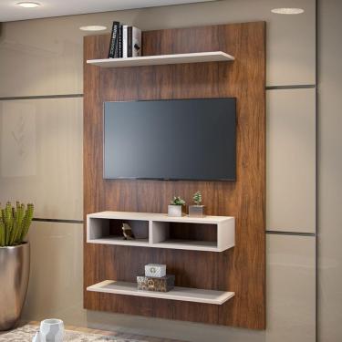 Imagem de Painel Para Tv De Até 43" Viero Imbuia E Off White Imbuia