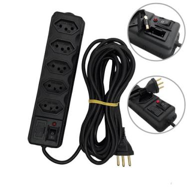 Imagem de Filtro de Linha Extensão Elétrica 5 Tomadas 5 Metros Bivolt - Dolce Ma