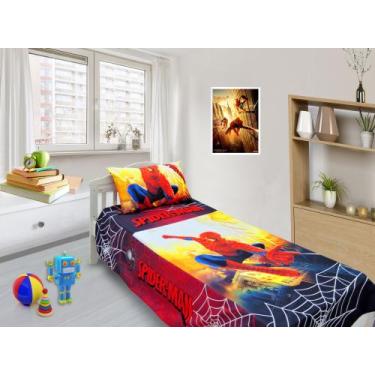 Imagem de Jogo De Lençol Cobre Leito E Fronha Solteiro Homem Aranha 1 ls-ha1 - F