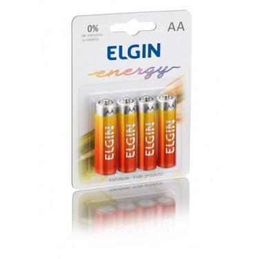 Imagem de Pilha AA Zinco Carvão Blister com 4 Elgin
