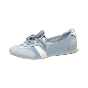 Imagem de Tênis Femininos Casuais De Lona Com Cadarço, Respiráveis, Para O Verão