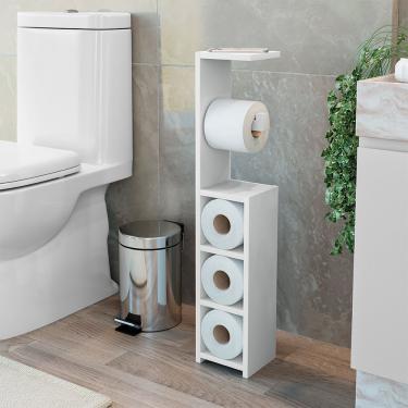 Imagem de Nicho Multiuso Para Papel Higiênico Decorativo Austria Branco