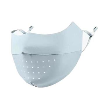 Imagem de Máscara Facial De Seda Gelada Com Proteção UV, Ajustável E Respirável,