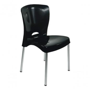 Imagem de Kit 8 Cadeiras JSN Lola Estrutura em Plástico com Pés em Alumínio Encosto Ergonômico 140KG