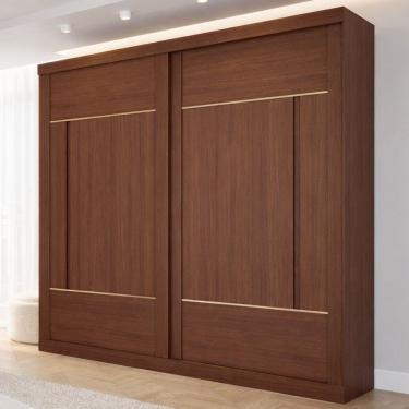 Imagem de Guarda-roupa Casal 2 Portas de Correr 229cm Mdf Talin Jequitiba