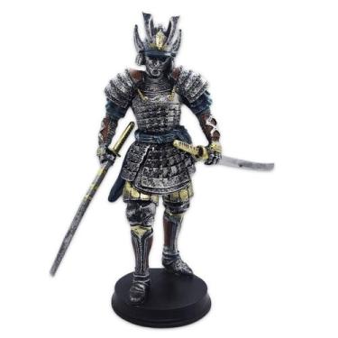 Imagem de Estátua de Resina Samurai Japonesa Guerreiro Medieval 23 cm - Youbai