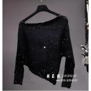 Imagem de Vestido de Lantejoulas Sexy e Estético - Moda 2021, Tamanho único, Pre