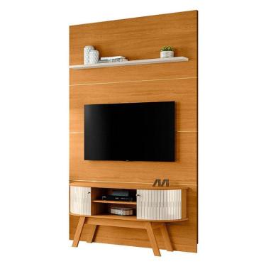 Imagem de Estante Home Theater com Bancada Silverstone Cinamomo Off White – Madetec