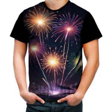 Imagem de Camiseta Colorida Fogos de Artifício Rojões Ano Novo 2 - Kasubeck Stor