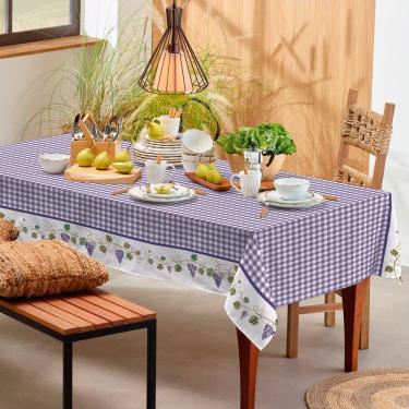 Imagem de Toalha de Mesa Retangular Mesa Basic 55% Algodão 45% Poliéster 1,40M X 2,10M 1 Peça Estampas Coloridas Teka