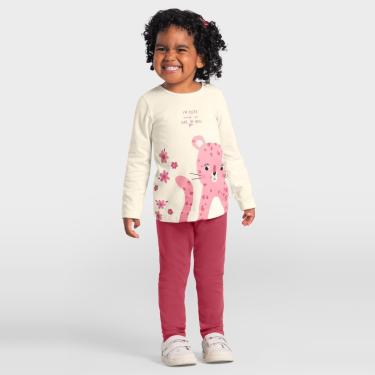 Imagem de Conjunto infantil menina de oncinha Brandili-Feminino