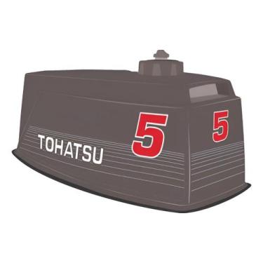 Imagem de Kit Adesivo Compatível Motor de Popa Tohatsu 5HP - SPTS