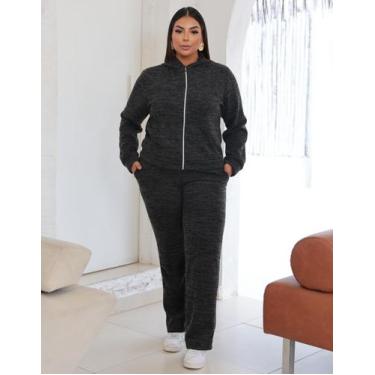 Imagem de Conjunto Feminino Calça E Blusa De Frio Lanzinha Plus Size - Multimarc