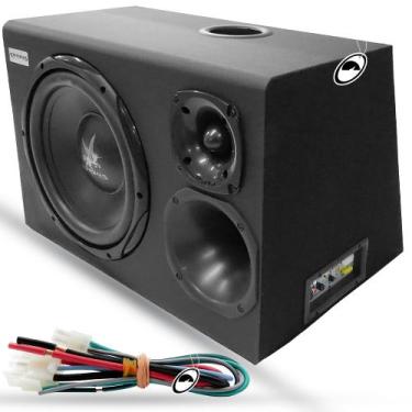 Imagem de Caixa Trio 12" Polegadas Amplificada Automotiva Corzus CXT 300 300W RM