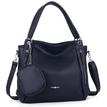 Imagem de Bolsa Mochila Feminina Grande De Ombro Com Alça Transversal De Couro P