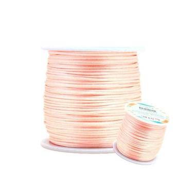 Imagem de Fio de Seda 1.0 mm - Cordão Rabo de Rato Nybc 1.0 mm Salmão Rolo 100 M