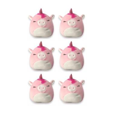 Imagem de Kit 6x Brinquedos Pelúcia Porco Unicórnio  - Ty Rara