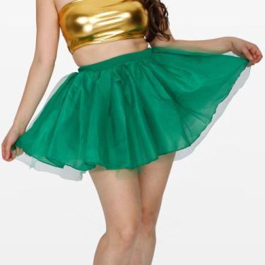 Imagem de Saia de Tule em Diversas Cores Adulto - Magic Fantasy, Verde escuro