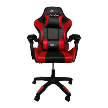 Imagem de Cadeira Gamer BR-X Impact Red com Rotação 360o e Suporte Até 120kg Ver