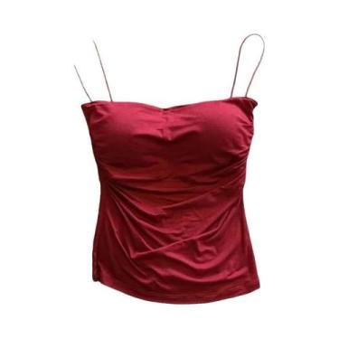 Imagem de Top Halter Feminino Estilo Coreano Casual De Verão Com Sutiã Embutido 